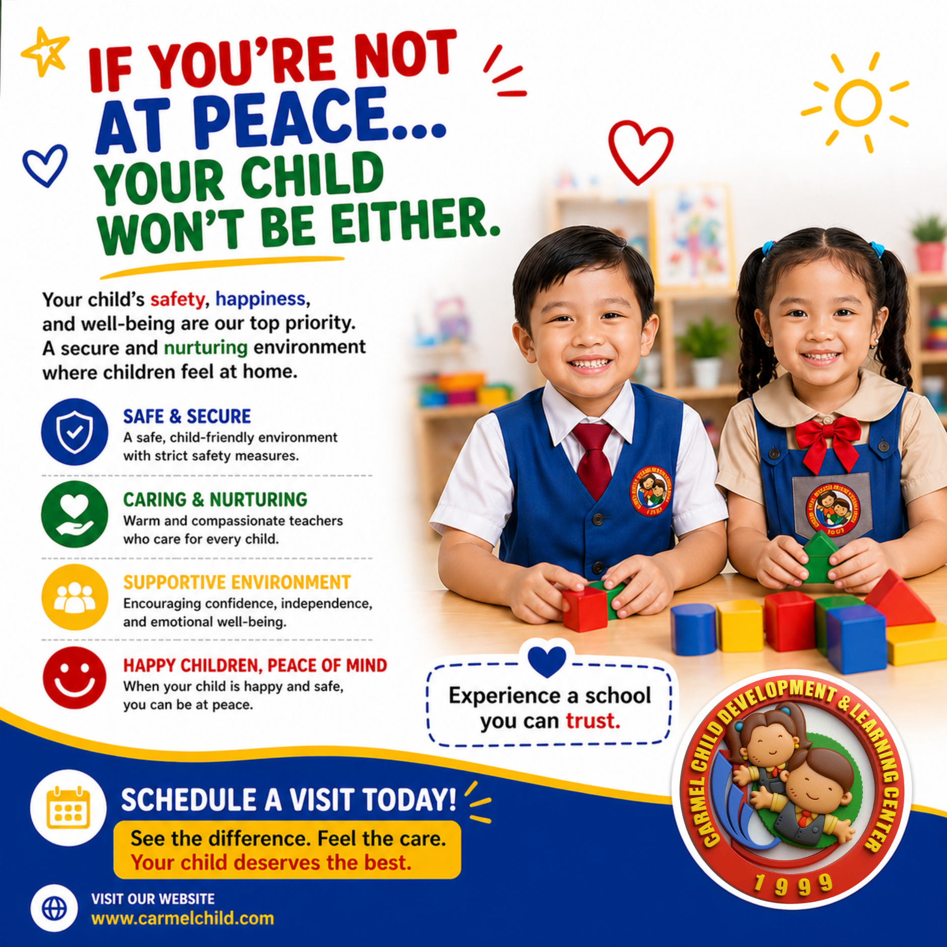 If you're not at peace, your child won't be either